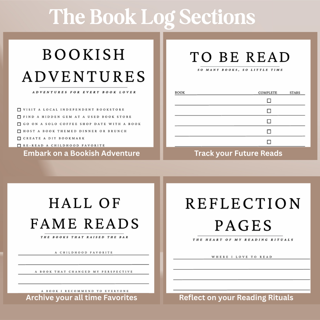 Book Log Reading Journal w/ 120 Reviews & Bookmark – Hardcover Journal with 120 Review Pages | Track & Review Reads, Reading Progress & Club Notes