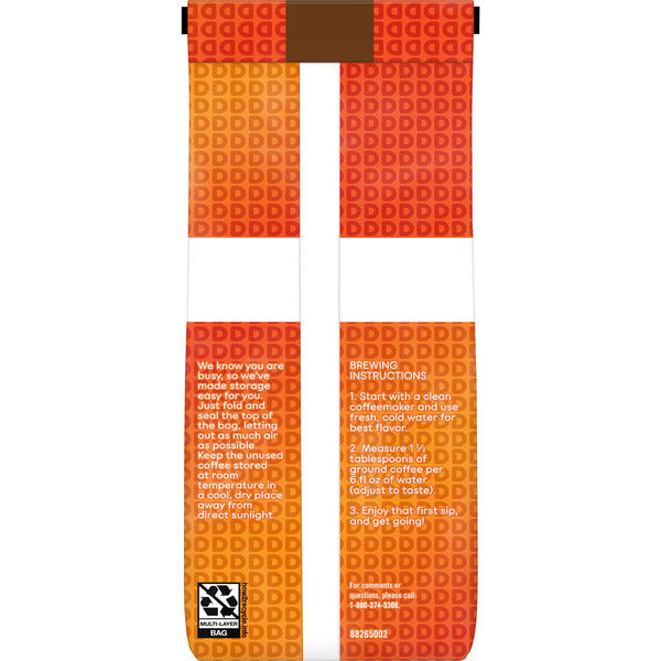 Dunkin' Original Blend Ground Coffee, Medium Roast, 12 Oz Bag