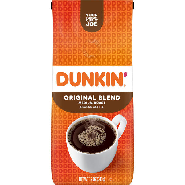Dunkin' Original Blend Ground Coffee, Medium Roast, 12 Oz Bag